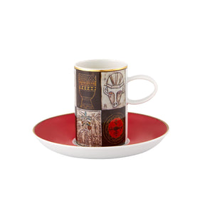 Vista Alegre Afrika Coffee Cup and Saucer, Set of 4