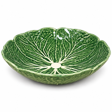 Load image into Gallery viewer, Portuguese Ceramic Cabbage Low Serving Bowl