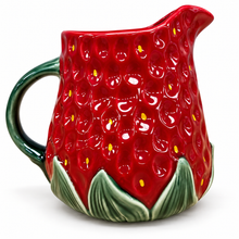 Load image into Gallery viewer, Portuguese Ceramic Strawberry Pitcher