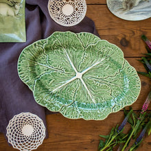 Load image into Gallery viewer, Bordallo Pinheiro Cabbage 15" Oval Platter, Set of 2