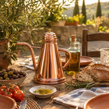 Load image into Gallery viewer, Traditional Portuguese Copper Olive Oil Cruet with Tin-Lined Interior, 1 Liter