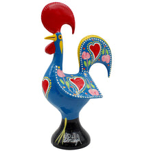 Load image into Gallery viewer, Traditional Hand-Painted Portuguese Good Luck Rooster Metal Figurine, 10"