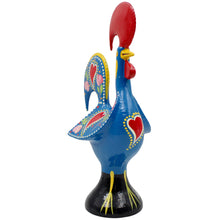 Load image into Gallery viewer, Traditional Hand-Painted Portuguese Good Luck Rooster Metal Figurine, 10"