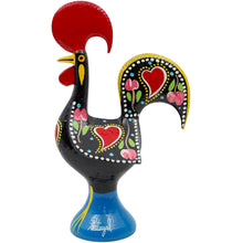Load image into Gallery viewer, Traditional Hand-Painted Portuguese Good Luck Rooster Metal Figurine, 10"