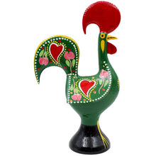 Load image into Gallery viewer, Traditional Hand-Painted Portuguese Good Luck Rooster Metal Figurine, 10"