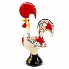 Load image into Gallery viewer, Traditional Hand-Painted Portuguese Good Luck Rooster Metal Figurine, 10"