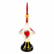 Load image into Gallery viewer, Traditional Hand-Painted Portuguese Good Luck Rooster Metal Figurine, 10"
