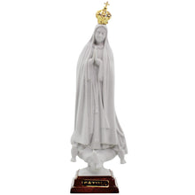 Load image into Gallery viewer, Our Lady of Fatima Statue with Gold Crown, Biscuit Matte Finish