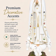 Load image into Gallery viewer, 11" Our Lady Of Fatima Virgin Mary White Religious Statue, #1025