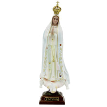 Load image into Gallery viewer, 11" Our Lady Of Fatima Virgin Mary White Religious Statue, #1025