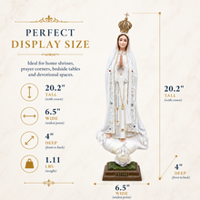 Load image into Gallery viewer, 20" Our Lady Of Fatima Virgin Mary White Religious Statue, #1035