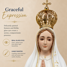 Load image into Gallery viewer, 20" Our Lady Of Fatima Virgin Mary White Religious Statue, #1035
