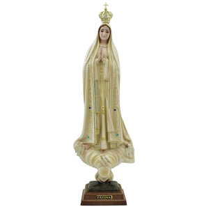 20" Our Lady Of Fatima Virgin Mary Beige Religious Statue, #1035V