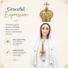 Load image into Gallery viewer, 24" Our Lady Of Fatima Virgin Mary White Religious Statue, #1036