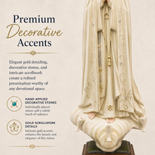 Load image into Gallery viewer, 24" Our Lady Of Fatima Virgin Mary Beige Religious Statue, #1036V