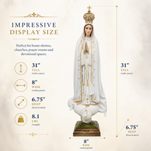 Load image into Gallery viewer, 31" Our Lady Of Fatima Virgin Mary White Religious Statue, #1037