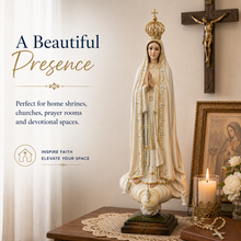 Load image into Gallery viewer, 31" Our Lady Of Fatima Virgin Mary Beige Religious Statue, #1037V