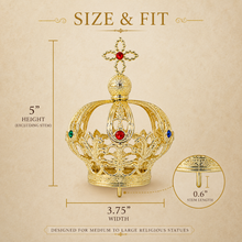 Load image into Gallery viewer, 5" Crown for Our Lady of Fatima Virgin Mary Religious Statues