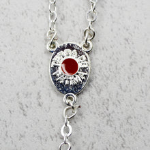 Load image into Gallery viewer, Our Lady of Fatima Rosary with Clear & Blue Beads, Medallion, and Case