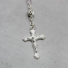 Load image into Gallery viewer, Our Lady of Fatima Rosary with Light Pink Beads and Case