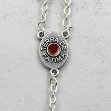 Load image into Gallery viewer, Our Lady of Fatima Rosary with Emerald Green Beads, Medallion, and Case