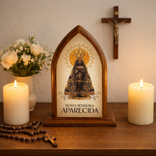 Load image into Gallery viewer, Our Lady of Aparecida Wooden Plaque - Catholic Religious Display