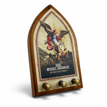 Load image into Gallery viewer, St. Michael the Archangel Key Holder, Catholic Wall Decor