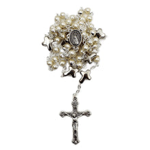 Load image into Gallery viewer, Our Lady of Fatima Made in Portugal Ivory Pearl Rosary with Mini Cross