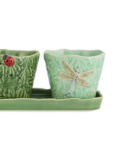 Load image into Gallery viewer, Bordallo Pinheiro Garden of Insects Flying Insect Vases, Set of 3