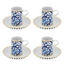 Load image into Gallery viewer, Vista Alegre Transatlântica Coffee Cup & Saucer, Set Of 4