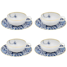 Load image into Gallery viewer, Vista Alegre Transatlântica Tea Cup & Saucer, Set of 4