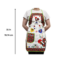 Load image into Gallery viewer, 100% Cotton Traditional Portuguese Rooster Kitchen Apron - Various Colors