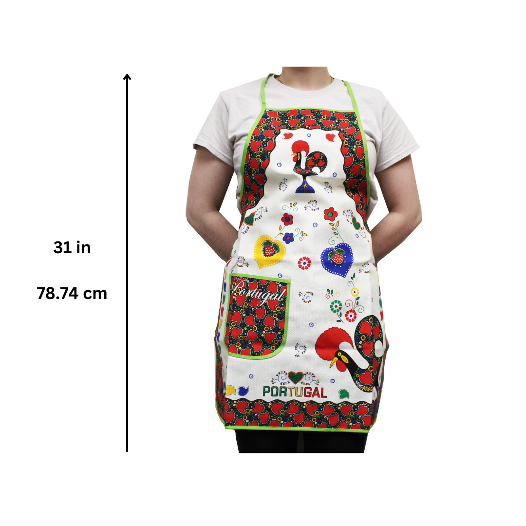 Portuguese Grandmother Kitchen Apron, Floral Apron, Portuguese