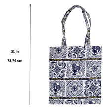 Load image into Gallery viewer, Traditional Portuguese Azulejos Tiles Themed Reusable Tote Bag