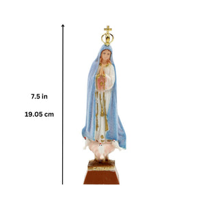 7.5" Our Lady Of Fatima Statue Weather Changing Color #1012H