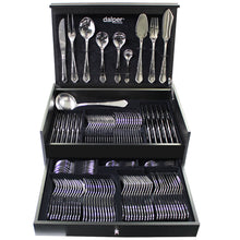 Load image into Gallery viewer, Dalper Pacifico 130-Piece Silverware Flatware Cutlery Stainless Steel 12 Person Set
