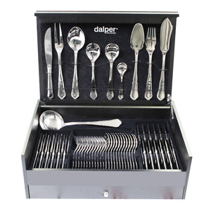 Dalper Pacifico 130-Piece Silverware Flatware Cutlery Stainless Steel 12 Person Set