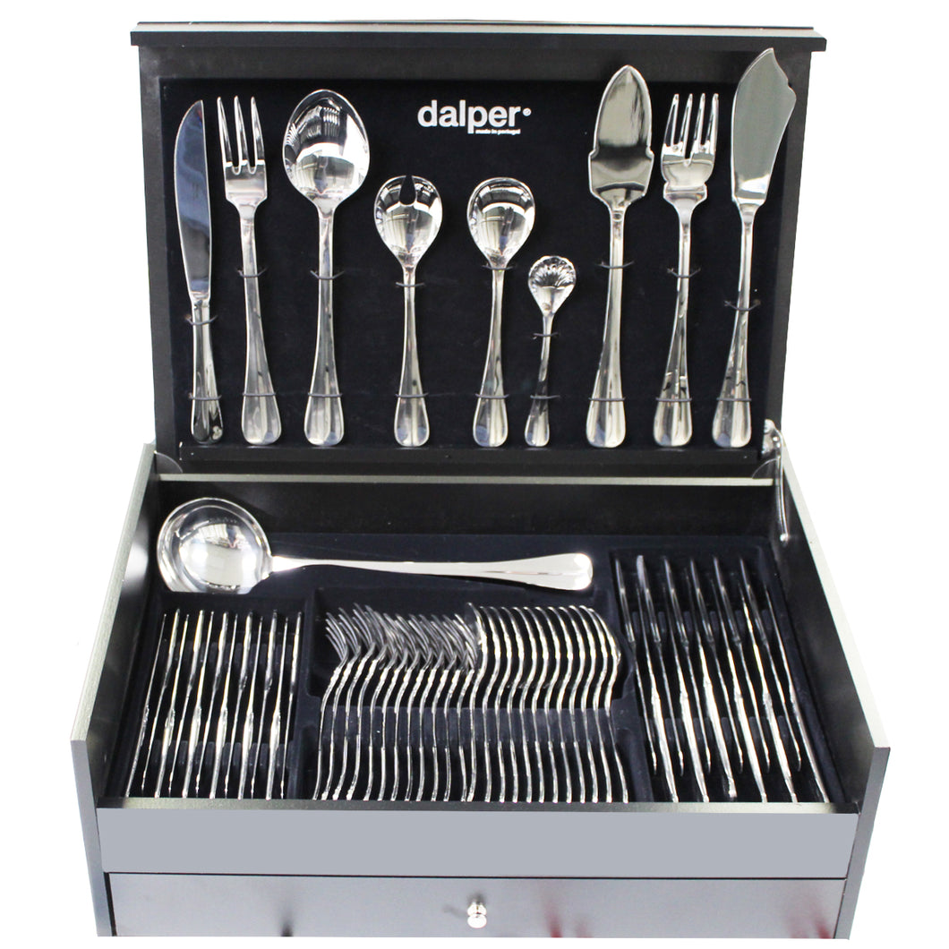 Dalper Baguette 130-Piece Silverware Flatware Cutlery Stainless Steel 12 Person Set