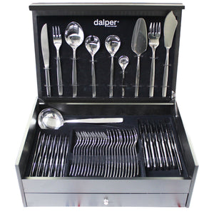 Dalper New York 130-Piece Silverware Flatware Cutlery Stainless Steel 12 Person Set