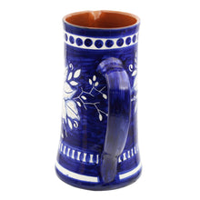 Load image into Gallery viewer, Hand-Painted Portuguese Pottery Clay Terracotta Floral Pitcher
