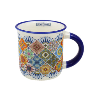 Multicolor Blue Tile Azulejo 12 oz. Ceramic Coffee Mug