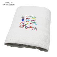 Load image into Gallery viewer, 100% Cotton Namorados Made in Portugal White 3-Piece Towel Set
