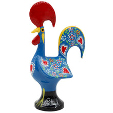 Load image into Gallery viewer, Traditional Hand-Painted Portuguese Good Luck Rooster Metal Figurine, 5.5"