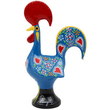 Load image into Gallery viewer, Traditional Hand-Painted Portuguese Good Luck Rooster Metal Figurine, 5.5"