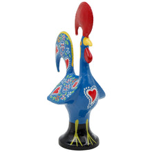 Load image into Gallery viewer, Traditional Hand-Painted Portuguese Good Luck Rooster Metal Figurine, 5.5"