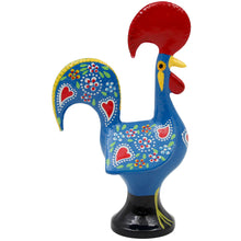 Load image into Gallery viewer, Traditional Hand-Painted Portuguese Good Luck Rooster Metal Figurine, 5.5"