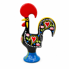 Load image into Gallery viewer, Traditional Hand-Painted Portuguese Good Luck Rooster Metal Figurine, 5.5"