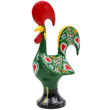 Load image into Gallery viewer, Traditional Hand-Painted Portuguese Good Luck Rooster Metal Figurine, 5.5"
