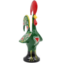 Load image into Gallery viewer, Traditional Hand-Painted Portuguese Good Luck Rooster Metal Figurine, 5.5"
