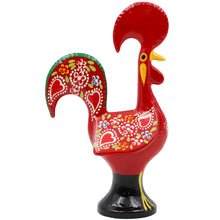 Load image into Gallery viewer, Traditional Hand-Painted Portuguese Good Luck Rooster Metal Figurine, 5.5"